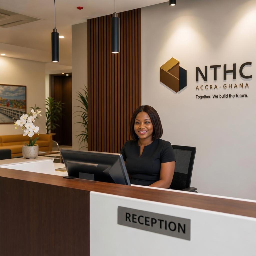 Modern corporate office reception in Accra, Ghana