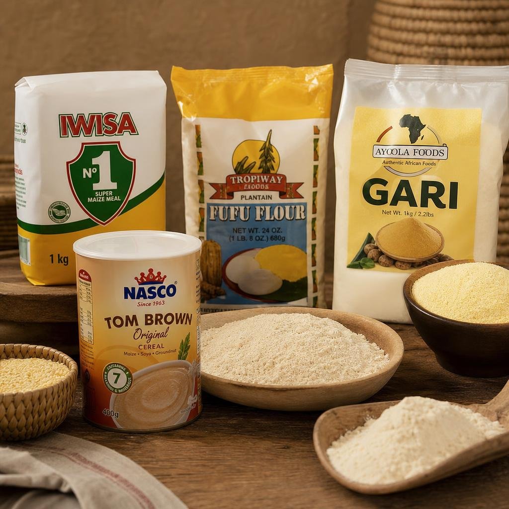 Fufu flour and gari mix